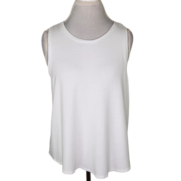 Karen Kane White Petite Soft Terry Tank Top Size XLP - Picture 2 of 10